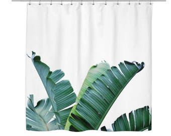 Tropical Banana Leaf Shower Curtain