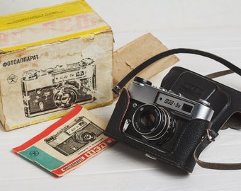 Fed 5 camera Rangefinder film camera Lens Industar 61l/D, f2.8/55mm lens M39 Gift for him Soviet vintage camera