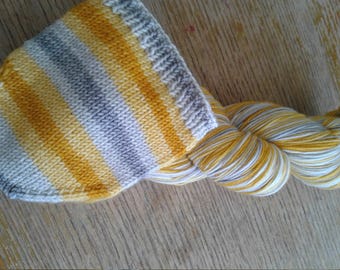 Hand Dyed Yarn, Self Striping Yarn - 'ello, Grello