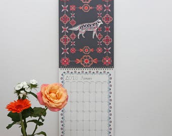 2018 Animal A4 Wall Calendar