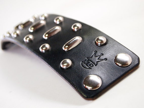Black leather cuff Fear and Loathing In las Vegas wristband Depp/Thompson Made in USA for YOU by Freddie Matara!