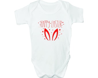 Happy Easter with Bunny Ears, Bodysuit, Romper, Baby clothes