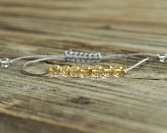 Citrine Yoga Bracelet, Solar Plexus Chakra, 3rd Chakra, Gemstone Therapy, Meditation Bracelet, Reiki, Wish Bracelet