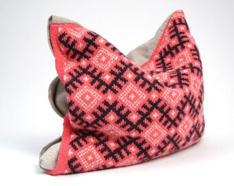 Ethnic Pillow Cushion Cover Decorative pillow Sofa Pillow Hand knitted woolen/linen pillow Covers Aztec Pillow Couch pillow 12x16''/30x40 cm