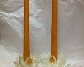 Beeswax Pair of 10 inch tapers 8-10 hour burn time