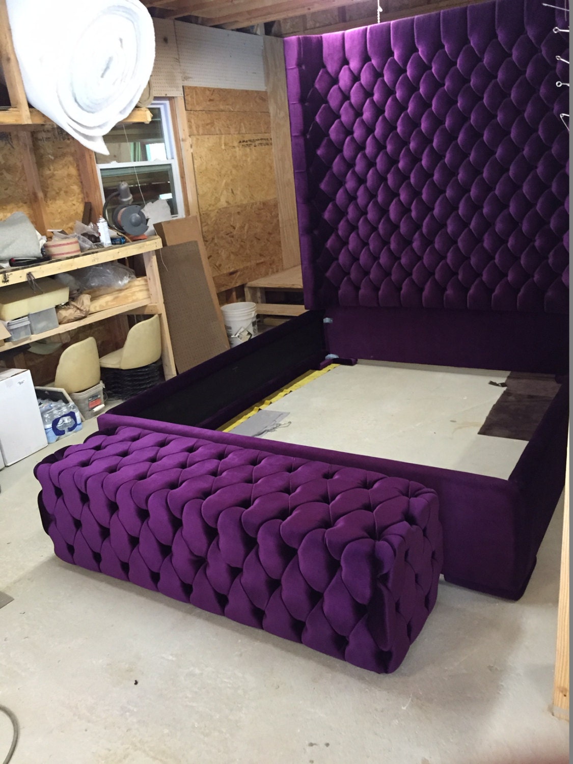 ðzoom. Wingback Tufted Bed King Size Queen Size Full Size Wing Back ðzoom. wingback tufted bed king size queen size full size wing back