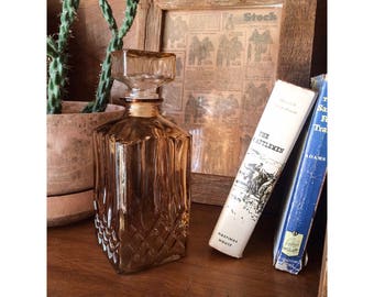 Antiqued Amber Decanter