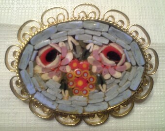 Micro Mosaic Brooch
