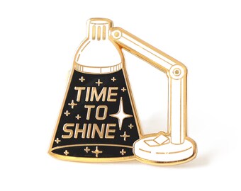 Inspirational enamel pin, Motivational pin, Space pin, Space lover, Inspiring lapel pin, Typographic pin, Lamp pin