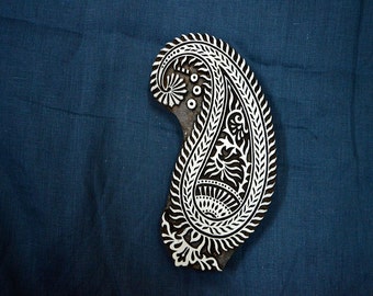 Handcraved Textile Printing Stamp, Paisley Stamp Wooden Decorative Blocks Indian Wood Block Printing Stamps Printing Block Stamp Blocks