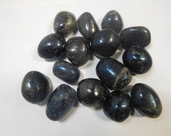Tumbled covellite from Peru, wicca, pagan, reiki, crystal grid, altar stone, healing crystal