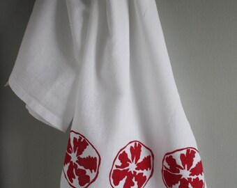 Pomegranate Kitchen Towel Hand Screened