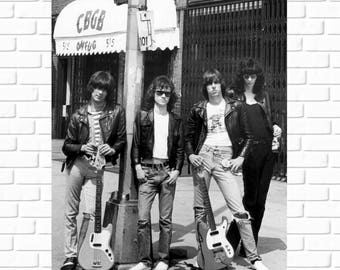 The Ramones - CBGB - OMFUG - Photo - 1970s - Punk Rock - Punk Scene - Rad - Rock n Roll - Hall of Fame - Man Cave - Ska - Legends - Wall Art
