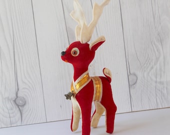 Vintage Stuffed Reindeer Dream Pet, Vintage Stuffed Animal Reindeer, Vintage Christmas, Vintage Holiday Plush