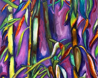 Bamboo Acrylic Pop Art Print