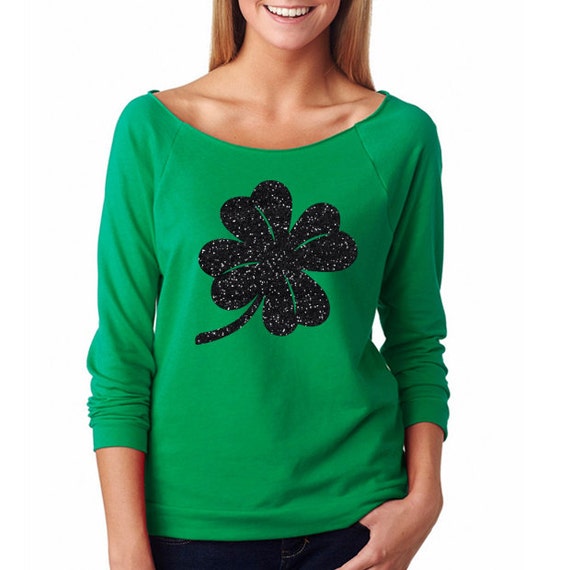 GLITTER Saint Patrick's Day Shirt Green Glitter Shirt