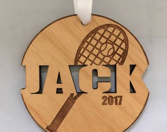 Tennis Ornament Gifts - Tennis Coach Gift - Tennis Memorabilia Tennis Mom - for Women for Men Personalized Custom Christmas Ornament Sports