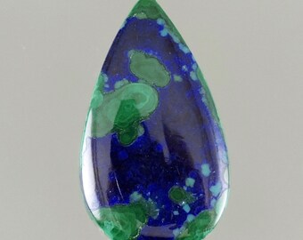 Azurite and Malachite Cabochon, Morenci Azurite and Malachite Cab, Designer Azurite Cab, Gift Cab, C2939 Hand Cut by 49erMinerals