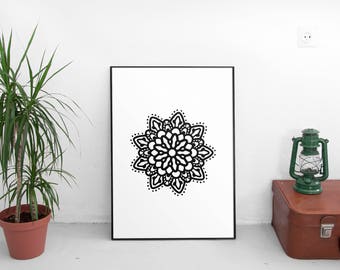 Printable Art, Mandala Wall Art, Abstract Art, Geometric Art, Modern Decor, Home Decor, Bohemian Design, Boho, Mandala Art