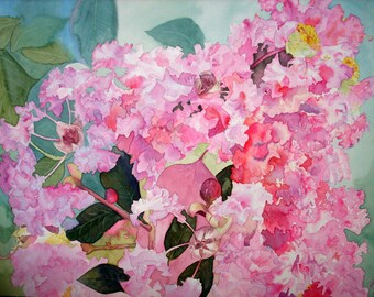 Crepe Myrtle flowers- Wall art