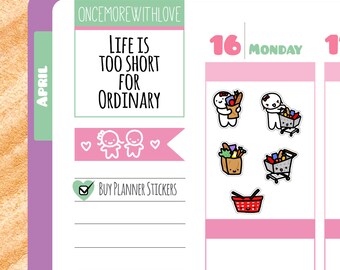 Munchkins - Grocery Shopping To Buy Planner Stickers (M39)