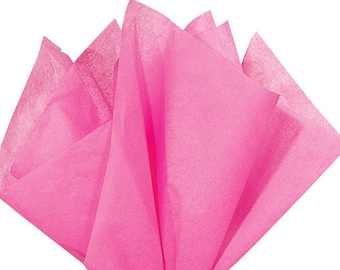 100 Sheets Hot Pink Gift Wrap Pom Pom Tissue Paper 15x20