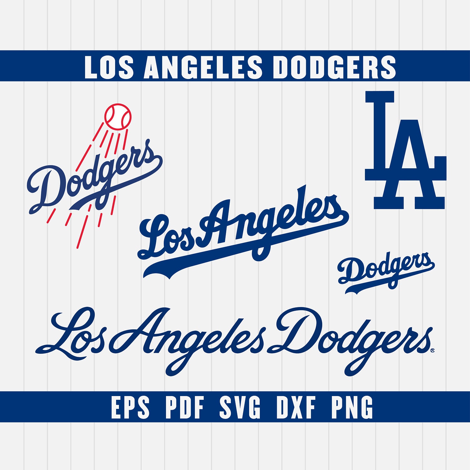 LA Dodgers Cut Files SVG Files Baseball Clipart Cricut Los