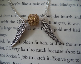 Golden Snitch Inspired Necklace Harry Potter