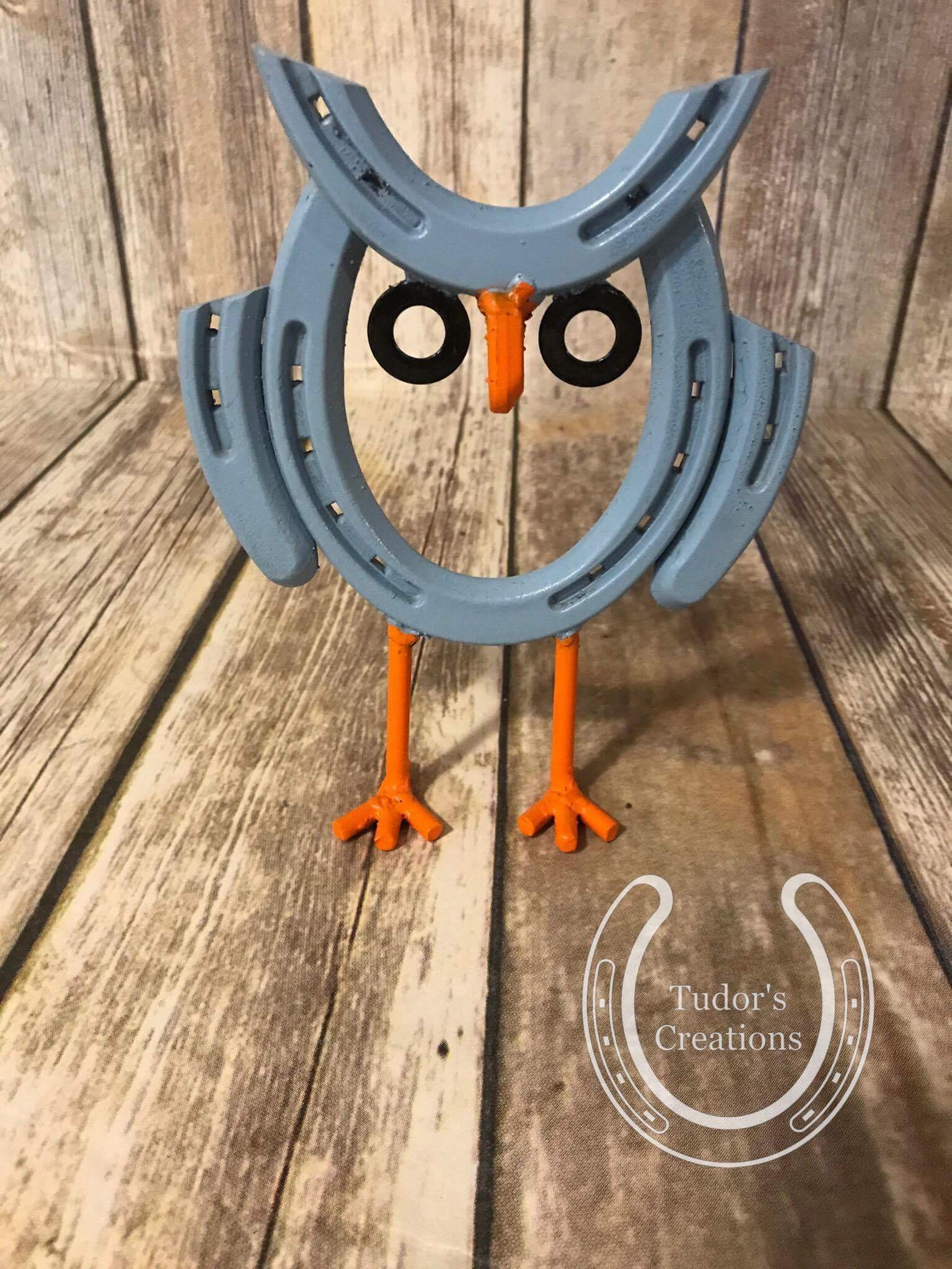Cute Horseshoe Standing Owl