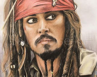Prints Jack Sparrow Drawing
