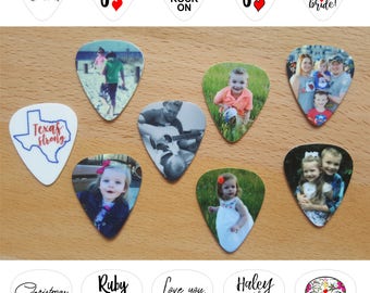Custom Guitar Pick - FREE SHIPPING Option (U.S. Only) - Personalized with Photos, Text, and Quotes