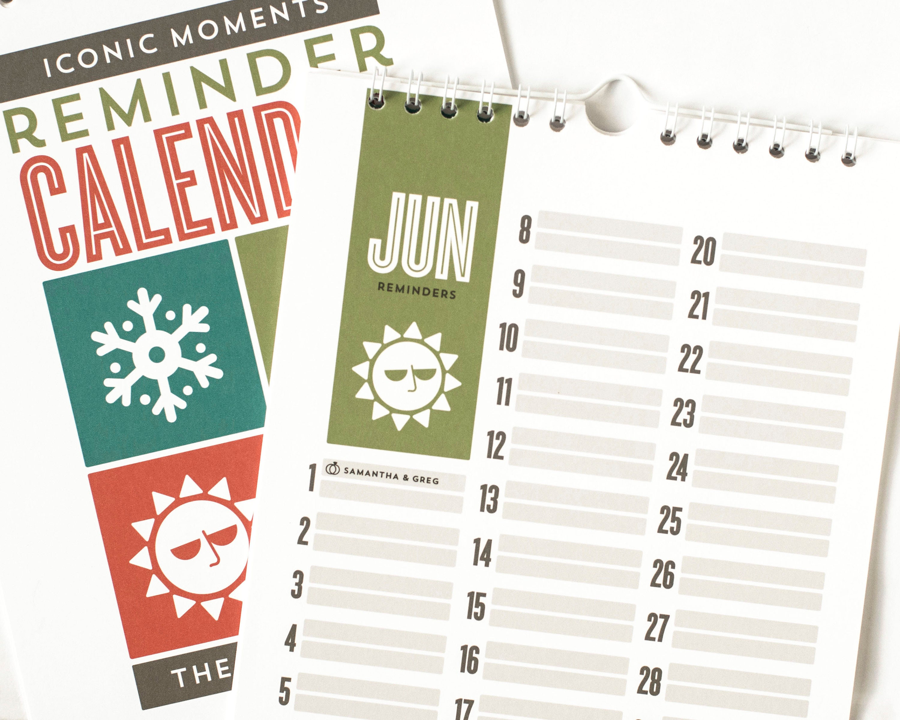 Personalized Reminder Calendar Perpetual Calendar for