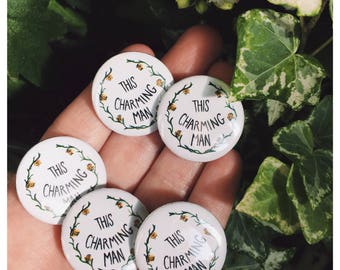 The Smiths Lyrics "This Charming Man" 25mm Button Badge
