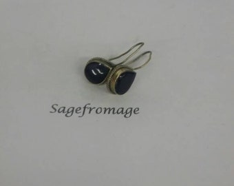 black and Silver pierced Earrings