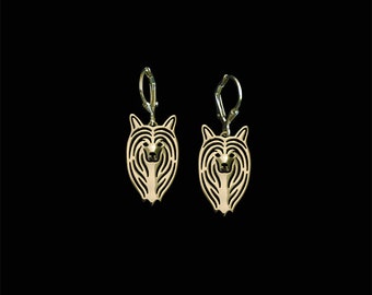 Chinese Crested earrings - Gold