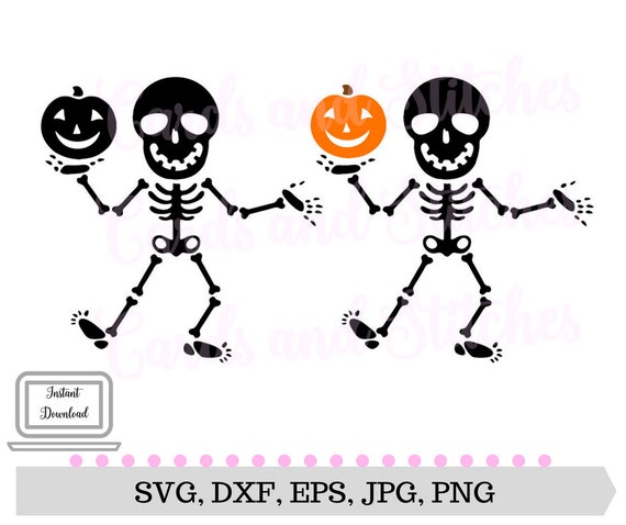 Skeleton SVG Halloween SVG Skeleton Pumpkin SVG Digital