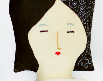 Keiko, a handmade linen doll