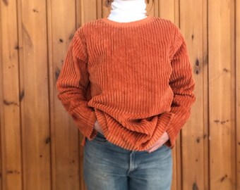 Denim & Co. soft wide wale corduroy shirt, apricot!