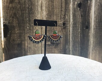 Wood Painted Earrings