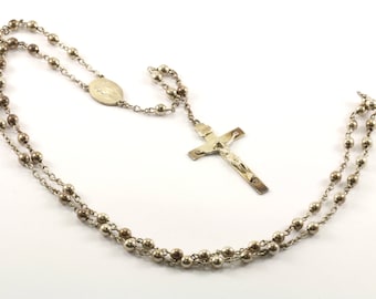 Vintage Inri Signed Cross Crucifix Necklace 925 Sterling Silver NC 622-E
