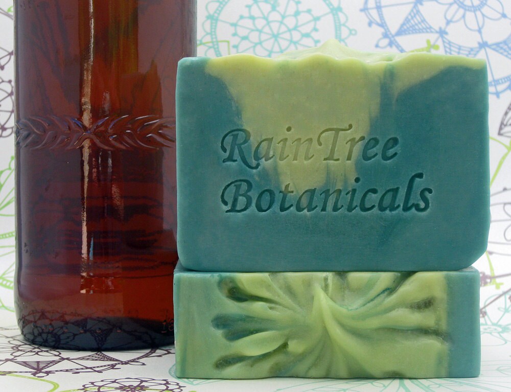 Wasabi Mint Beer Shampoo Cold Process Soap with Jojoba