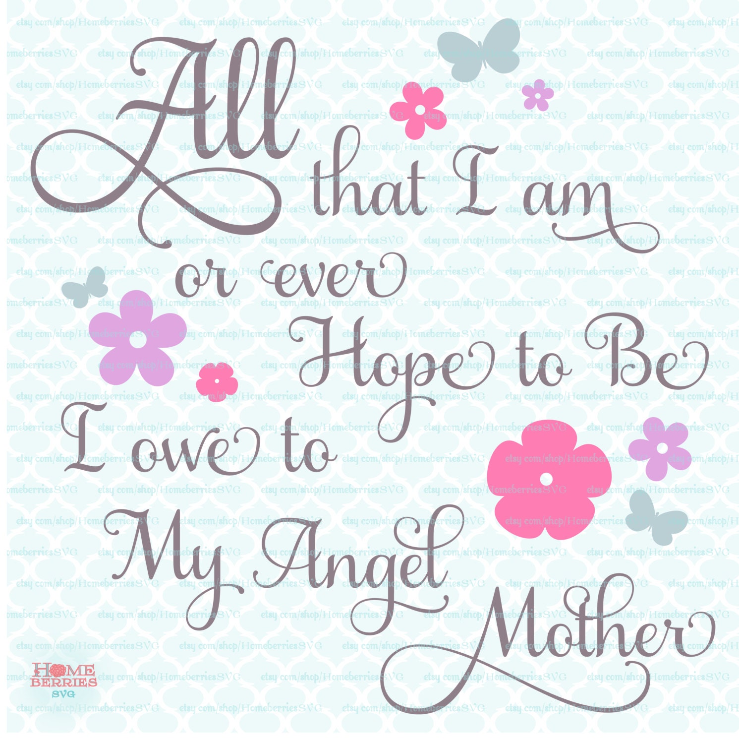 Mother svg Mothers Day svg Mothers Day Quote svg Abraham