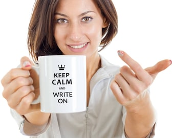 Writer Gift Mug - Keep Calm and Write On