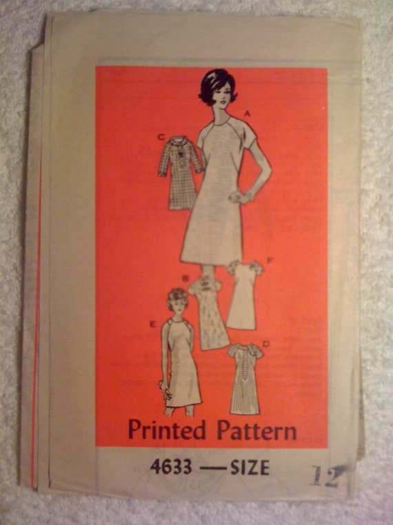 Anne Adams Mail Order Sewing Pattern 4633 Vintage 50s Misses Dresses Size 12