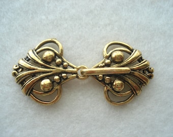 Fantastically Popular Gold Shawl Clasp, Metal Fastener Clasp, Two Part Fastener, Great Value!! MB45