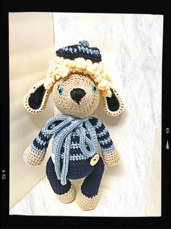 Crochet lamb boy amigurumi kids gift idea room decor home decor blue lamb baby shower girls boys interior design dolls collectible dolls