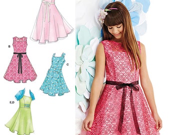 Simplicity Sewing Pattern 1213 Girls' & Girls' Plus Dresses and Knit Shrug