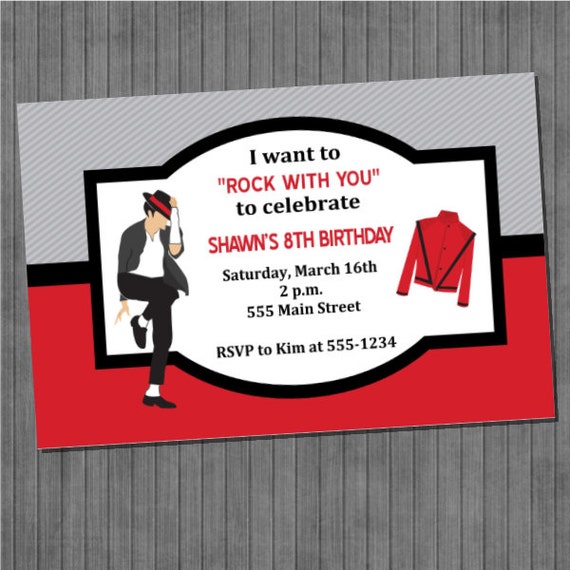 Michael Jackson Invitations 7