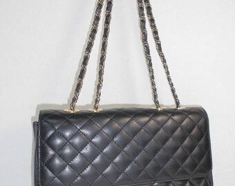 Pierre Balmain quilted leather bag with chain vintage