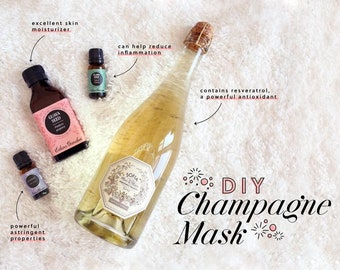 Pink Champagne Face Mask